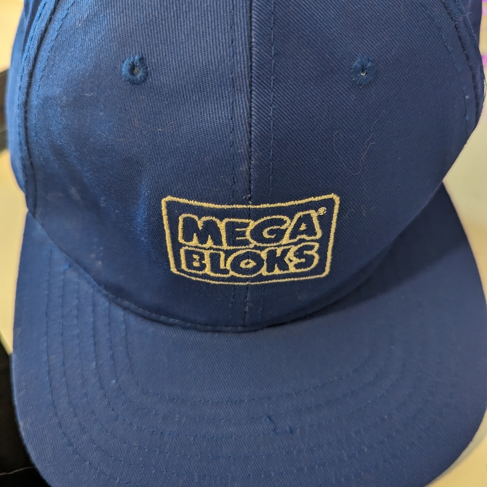 VINTAGE Mega Blocks Men's Embroidered Hat - Pre-Loved but Great Condition